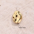 Perline Dorate Pieghettate Concave-convesse Di Piccole Dimensioni [16x12 Mm (apertura: 1 Mm)] | 1 Pezzo/confezione