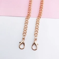 Detailed close-up of rose gold metal crossbody chain straps with secure lobster clasps - 7.5mm Iron Chain (Gold) / 120cm