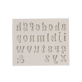 White silicone lowercase alphabet mold for DIY cake decorating and clay crafts - 3# Lowercase Letters / Gray