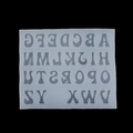 White silicone mold with uppercase A-Z letters for DIY cake and chocolate decoration - 1#-Uppercase Letters (Transparent) / Clear