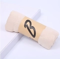 Beige cotton linen oversized scarf rolled with a kraft paper seal featuring letter B - 160*50CM / Beige