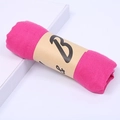Soft pink cotton linen scarf rolled with decorative paper band packaging gift - 160*50CM / Rose Red