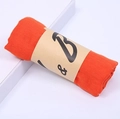 Oversized orange cotton linen scarf wrapped in minimalist brown paper packaging - 160*50CM / Orange
