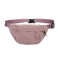 Riñonera minimalista rosa empolvado estilo urbano con correa de nailon negra - Rosa