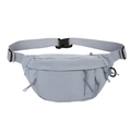 Bolso de pecho minimalista azul claro con correa ajustable y anillo en D deportivo - Azul