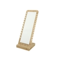 Bamboo Small Removable White Leather