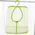 Hanging mesh storage bag in light green with a durable hook and reinforced bottom - Green with Hook