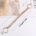 Detail of gold acrylic chain with round clasps for garden clog decoration - Aluminum Chain Gold (with Large Buckle)