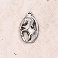 Pendentif Ovale En Acier En Forme De Pied De Poney [265 X 16 Mm (ouverture : 1 X 2 Mm)] | 1 Pièce/paquet