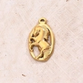 Pendentif Ovale Doré En Forme De Pied De Poney [265 X 16 Mm (ouverture : 1 X 2 Mm)] | 1 Pièce/paquet