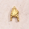 Rock Gesture Golden Pendant [36x20mm (aperture:1.5mm)]|1 Pc/package