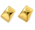 French vintage style golden rectangular pillow-shaped stud earrings for women - Pillow Shaped Rectangle-Gold