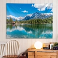 Landscape wall tapestry featuring majestic snow mountains and lake for home decoration - Style 6