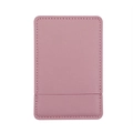 Specchio per trucco quadrato in acciaio inossidabile con custodia in pelle PU rosa - Rosa