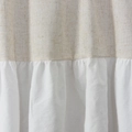 American style short kitchen curtain featuring linen stitching and ruffle edge detail - 150x45cm / Linen Splicing (Hook Type)