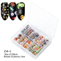 Set of 10 rolls Halloween nail art transfer stickers featuring pumpkin and ghost patterns - Halloween Theme 01 (CA-1)
