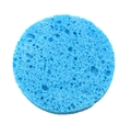Éponge circulaire bleue en pâte de bois pour le nettoyage doux du visage - 60*8mm / Bleu