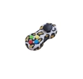 5 White Leopard Print + Individual Opp Bag + Rope