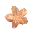 Translucent peach pink plumeria flower hair claw clip with pearlescent resin finish - Transparent AB Color Plumeria [Orange]
