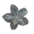 Deep grey iridescent plumeria flower hair claw clip with a pearlescent finish - Transparent AB Color Plumeria [Grey]