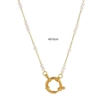 Chaîne de Perles 1mm 45+5cm Avec Fermoir Marin