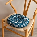 Brushed Round Blue Cat / [circle] Diameter 40