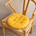 Geometric Yellow / 45x45cm (round Cotton And Linen)