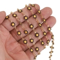 Goldene Gänseblümchenkette mit gelben und schwarzen Emailleblumen für DIY-Schmuck - Stil B Gemischte Blumen / Stil B Goldene Basis Schwarz