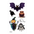 Halloween temporary tattoo sheet WW-024 with purple bats, ghosts and pumpkin patterns - 60*105mm / Bat Ghost Pumpkin Cartoon Collection Style(WW-24)