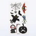 Halloween temporary tattoos with cartoon spider webs, bats, and pumpkins style WM-022 - 60*105mm / Halloween Cartoon Ghost Pumpkin Style(WW-22)