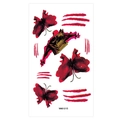 Halloween butterfly tattoo sticker WW-015 with red artistic designs and dark center motifs - 60*105mm / Red Butterfly and Scratches Style(WW-15)