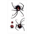 3D realistic spider and ladybug temporary tattoos with shadow effect on white background - 60*105mm / Spider and Ladybug Combo Style(WW-42)