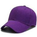 Classic dark purple six-panel cotton baseball cap in premium twill fabric finish - Adjustable / Purple