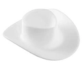 Classic white mini disco cowboy hat with a sparkling western style for parties - S / White