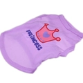 Purple pet summer vest with pink crown and Princess print for small dogs and cats - XS / Purple