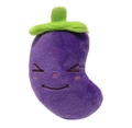 Cute purple eggplant plush toy for pet dogs with smiling embroidery and soft fabric - Eggplant