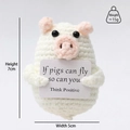 Milky White Piglet With Single-layer Ear Skin Color Card