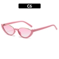 Occhiali da sole cat-eye semicerchiati rosa e oro con lenti sfumate stile vintage C6 - Montatura Rosa Solido Lente Sfumata Rosa (C6)
