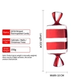 32cm red and white striped candy Christmas hanging ornament with electroplated finish - 32cm Square Striped Candy