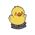 Spilla smaltata paperetta gialla con striscione nero QUACK QUACK MOTHERDUCK - Stile Anatra Motherduck (QHXZ2061)