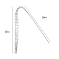 Transparante acryl kralen bloem tak slinger met 50 cm lengte en 62 g gewicht - Kralen tak / Transparant