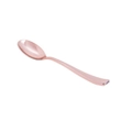 Elegant rose gold disposable party spoon with high-gloss metallic finish on white background - 24 Rose Gold Spoons