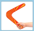 Boomerang Arancione In Legno