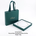 〔✫✪✪✫〕pfauenblaue Halskettenbox Aus Einem Stück; 195 X 195 X 4〔✫✦✦✫〕