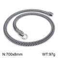 Vintage dragon bone chain necklace with double snake head design in 70cm length - Style A 70cm (KN229057-KJX)