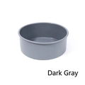 Dark grey round silicone cake mold with reinforced rim for professional home baking - Gray