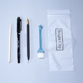 Kit de 5 herramientas para rascado artístico con lápices, cepillo y estuche - Juego de 4 piezas (con pluma de reparación)
