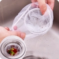 Sacchetto filtro in rete bianca per lavello da cucina per residui alimentari - Maglia Fine 30 Pezzi