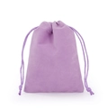 Detailed view of a purple velvet drawstring pouch showing soft fabric texture and cord - 7*9cm / Purple