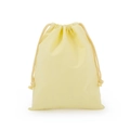 Eco-friendly yellow cotton drawstring bag for packaging and organized storage - Light Yellow Cotton